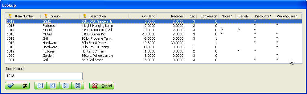 Lookup Window Sample