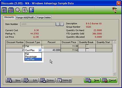 Item Discounts - New Cost+ Feature