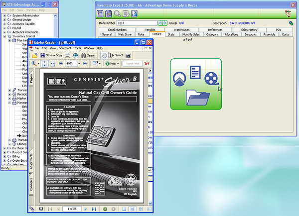 Inventory Expert with PDF file open